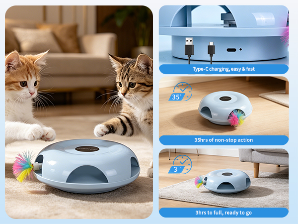 Interactive Whack-a-Mole Cat Toy