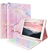 FUWANG iPad 9th Generation Keyboard Case 10.2" 2021/(8th Gen) 2020/(7th Gen) 2019,7 Colors Backli...