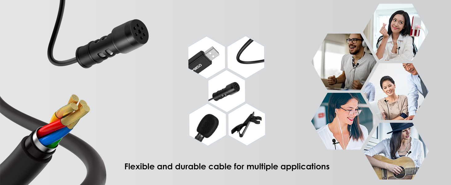 USB lapel microphone for laptop