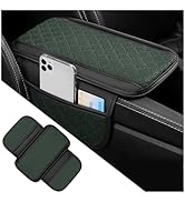carleef Car Armrest Cover with Pocket Organizer,Leather Middle Console Cover Distributes Elbow St...