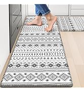 StepRite Kitchen Mats for Floor, Kitchen Rugs Sets of 2, Non-Slip Washable Kitchen Decor Rugs, An...