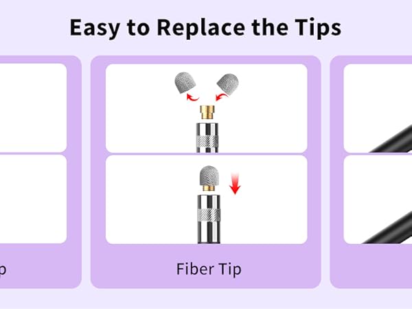 Easy to replace stylus tips