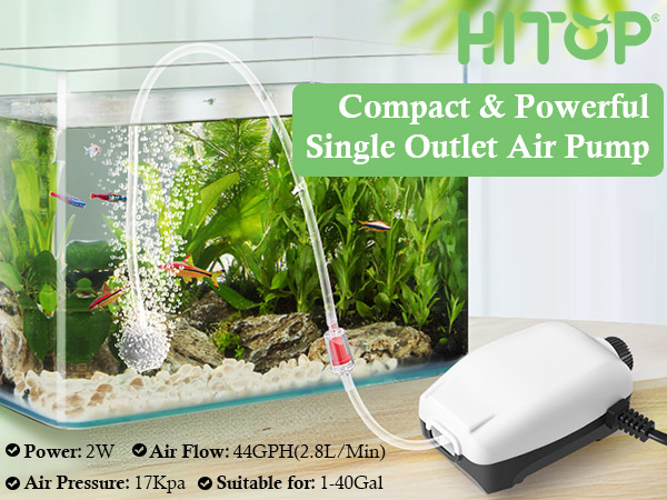 single outlet aquarium air pump