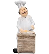 NSXAYIWE Italian Chef Figurines Kitchen Decor, Resin Miniature Chef Decorative Sculpture Home Dec...