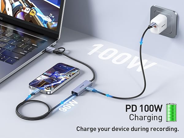 BENFEI USB C Video/Audio Capture Card Supporting Full HD 1080P 60FPS for Streaming, Recording