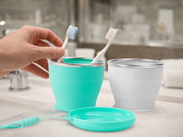 Rinse your mouth with your own clean travel cup at the hotel.