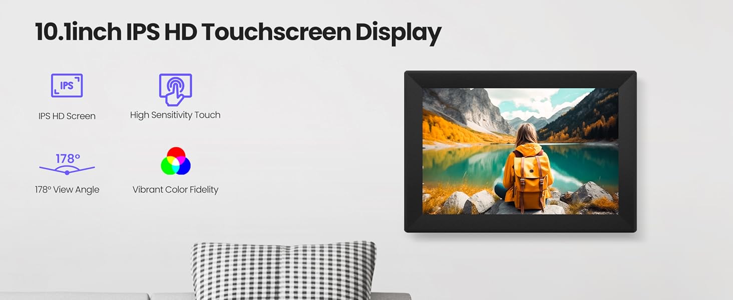 Uhale 10.1inch Digital Picture Frame WiFi Smart Touch Screen Digital Photo Frame