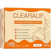 Laundry Detergent Sheets Up to 160 Loads, Orange - Great For Travel, Apartments, Dorms,CLEARALIF ...
