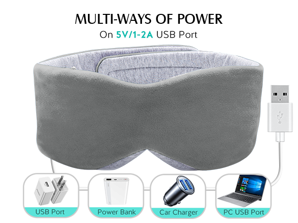 Heated Eye Mask, Warm Eye Compress Mask for Dry Eyes, USB Electric Eye Heating Pad