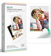 Nelko 52.3x90mm (2.06"x3.54") Premium Photo Paper, 50-Pack Genuine PP01 Pocket Printer Paper, Sti...