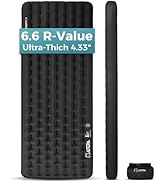 ATEPA ThermAir Pro Backpacking Inflatable Sleeping Pad, 6.6 R-Value Insulated Ultralight Portable...