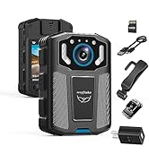 weyfinko W1 Body Mounted Camera,64GB&amp;1080P Body Cameras with Audio&amp;Video,Body Cam with Infrared N...