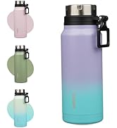 BJPKPK 32oz Insulated Water Bottle with Handle BPA Free Stainless Steel Travel Thermal Flask Reus...