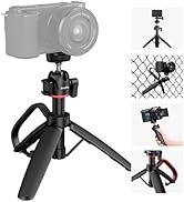 SMALLRIG Small Camera Tripod, Extendable Selfie Stick, 8" Mini Handheld Tripod in Carabiner Shape...