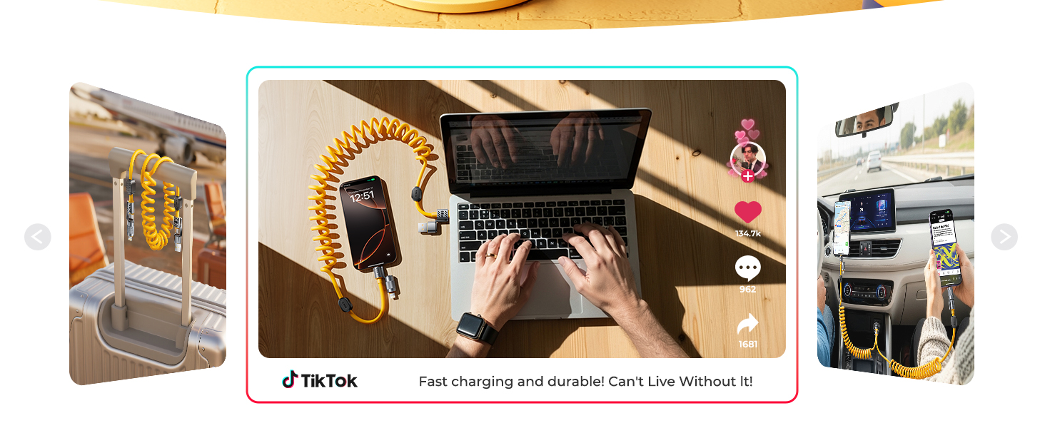 jixivor 4 in 1 usb c cable 140W compatiblle with Lightning cable multi cords