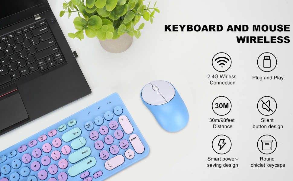 Wireless Keyboard and Mouse Combo