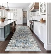 Madane Runner Rug 2x8, Washable Hallway Runner Rugs, Non-Slip Low-Pile Soft Kitchen Rug Runner La...