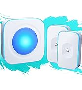 Wireless Doorbell Waterproof 1200 feet Door Bell with 2 Buttons with Different Tones Operating at...