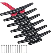 Nylon Boat Cleat, Dock Cleat 4 Inch 5 Inch 6 Inch 8 Inch Black, Boat Dock Cleats with Bolts Ideal...