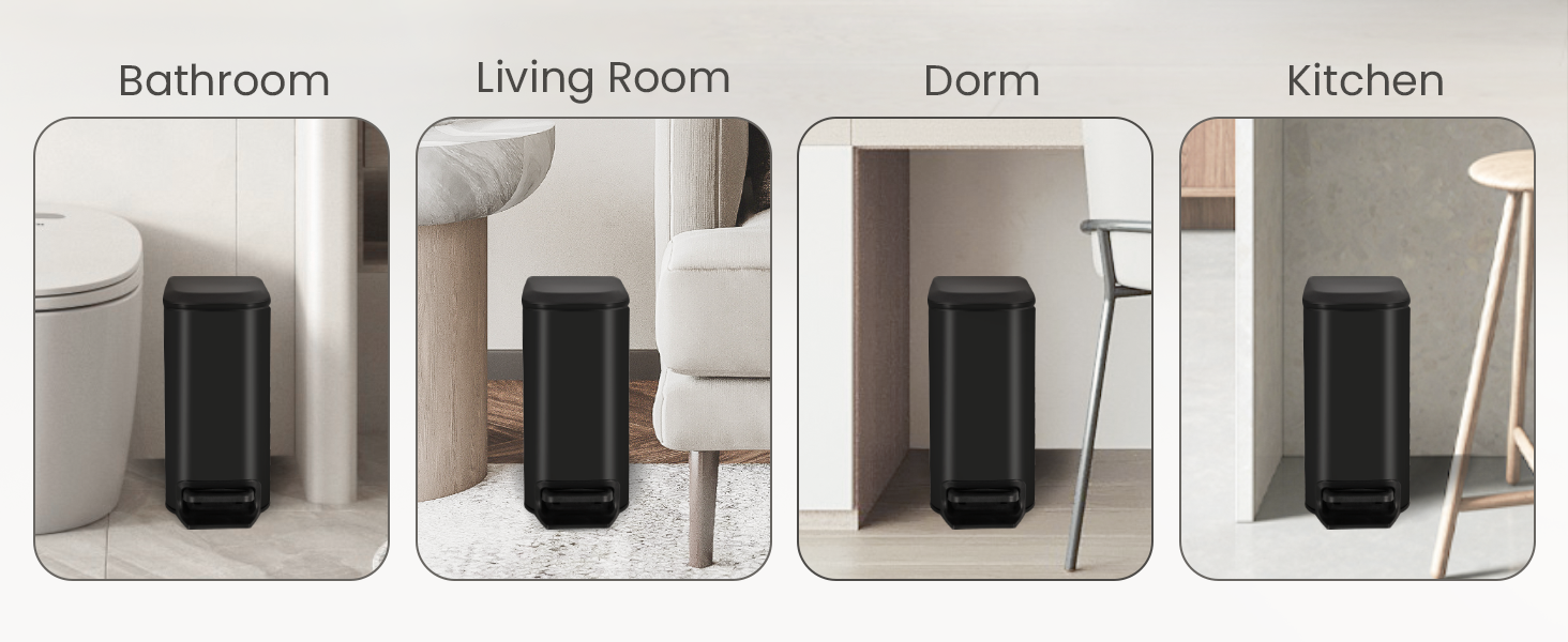 bathroom trash cans with lids