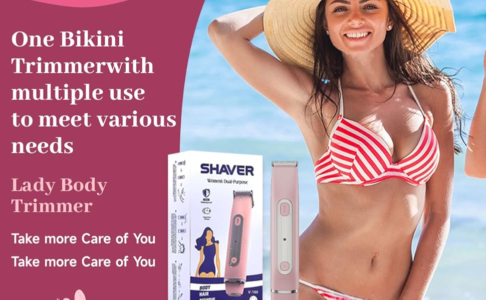 Bikini Trimmer for Women - Painless Electric Razors for Silk Skin