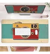 AQQA Large Gaming Mouse Pad, Extended Desk Mousepad with Stitched Edges, Non-Slip Base, Water Res...