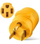 MECMO NEMA 6-50P to 14-50R EV Tesla Charger Adapter Cord, 240V 50 Amp 3 Prong Welder Plug to 4 Pr...