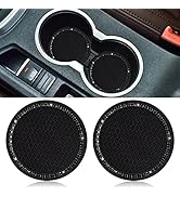 SUNCARACCL Car Cup Holder Coaster, 2 Pack Universal Bling Vehicle Insert (2.75" Diameter), Crysta...