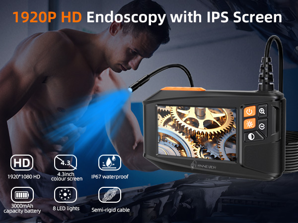 1920P HD Endoscope with IPS Screen