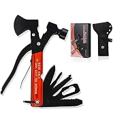 Rose Kuli 18 in 1 Multitool Camping Axe Hatchet Gift for Men Women - Hammer Saw Screwdrivers Pliers