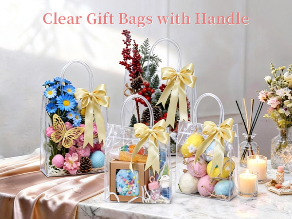 clear gift bags