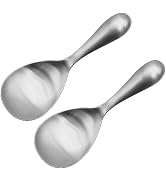 2 Pack Stainless Steel Rice Spoons, 8 Inch Thickened Heat Resistant Serving Spoon, Cooking Spoon ...