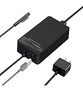 Surface Pro Charger, 65W Surface Charger for Microsoft Surface Pro 9, 8, 7+, 7, 6, 5, 4, 3, X, Wi...