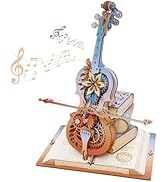 ROKR 3D Puzzles for Adults, Wooden Music Boxes-Cello, Model Kits for Adults, DIY Building Sets, B...