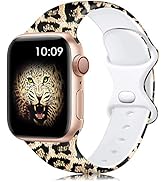 Lerobo Cheetah Band Compatible for Apple Watch Bands 40mm 38mm 41mm iWatch Bands SE Series 8 Seri...