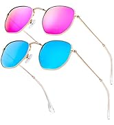 KALIYADI Hexagon Sunglasses For Women Men Polarized Square Sunglasses For Womens Sun Glasses UV P...