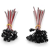 RGBZONE 20Pairs JST SM 3PIN Plug Male to Female 15cm EL Wire Cable Connector Adapter for WS2811 W...
