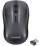 LeadsaiL Wireless Mouse Silent 2.4G USB Computer Mouse Compact Optical Cordless Mouse Mini Quiet ...