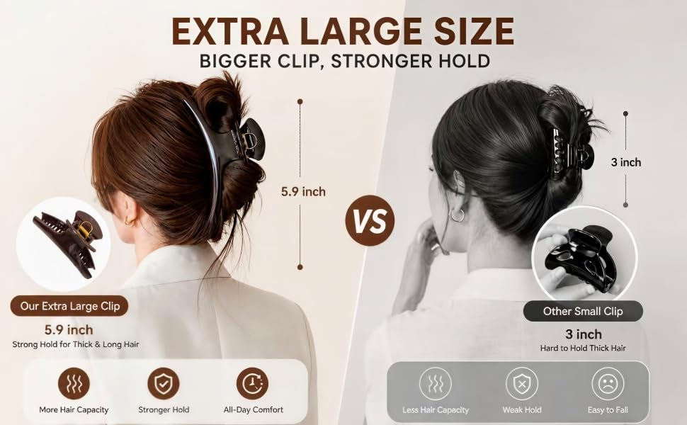 extra large hair claw clips for thick long chair