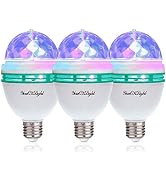 YouOKLight E26 Disco Light Bulb, Rotating RGB Disco Ball Light, LED Strobe Bulb Disco Ball Lights...