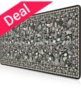 iCasso Black Desk Mat,Big Mouse Pad with Stitched Edges,Gaming Computer Pad for Desktop,Anti-Slip...