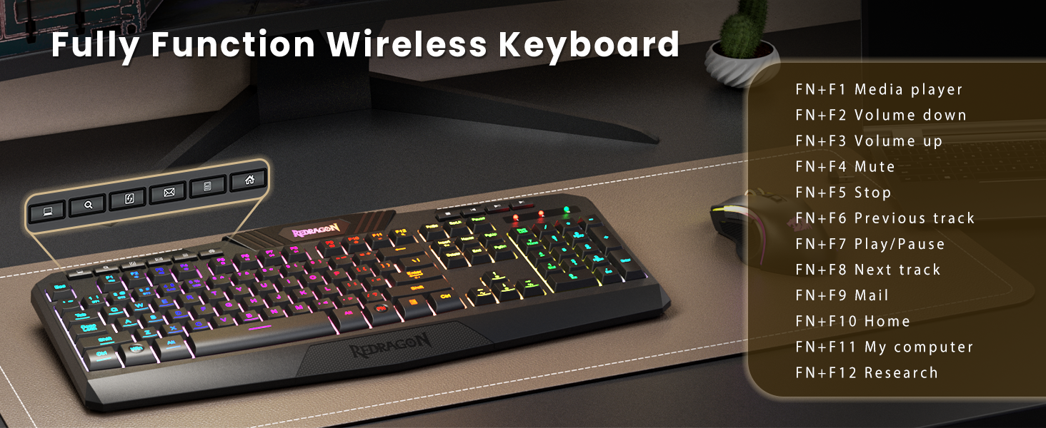 Wireless Gaming Keyboard and Mouse