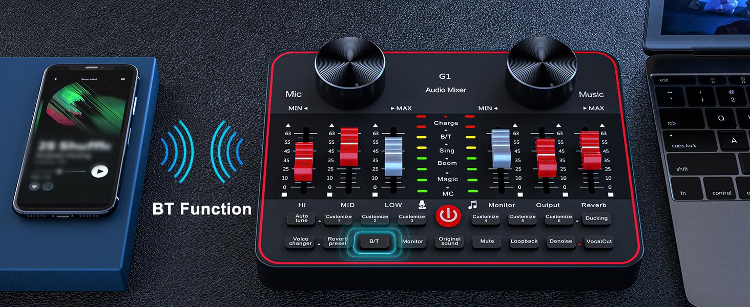 podcast microphone bundle gaming audio mixer bluetooth mixer gaming soundboard