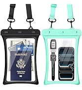 CACOE [Floatable Floating Universal IPX8 Waterproof Phone case 2 Pack-Up to 10.0",Adjustable Lany...