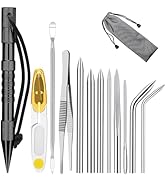 MONOBIN 12 Pcs Paracord FID Set Paracord Tools with Stainless Steel Knotter Marlinspike, Paracord...