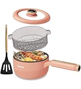 TOPWIT Hot Pot Electric with Steamer, 2L Multifunctional Electric Pot, Non-Stick Fring Pan, Porta...