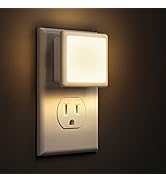 L LOHAS LED Night Lights Plug into Wall 2-Pack, 0.3W Plug in Night Light, Dusk to Dawn, 3000K Sof...