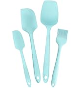 RFQK Silicone Spatula Set of 4 Pieces Kitchen Utensils with Silicone Brush Heat-Resistant Rubber ...