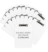 Macroclo Dry Erase Clipboard 20 Pack, Hardboard Clip Board 8.5x11 for Classroom, Students, Kid, A...