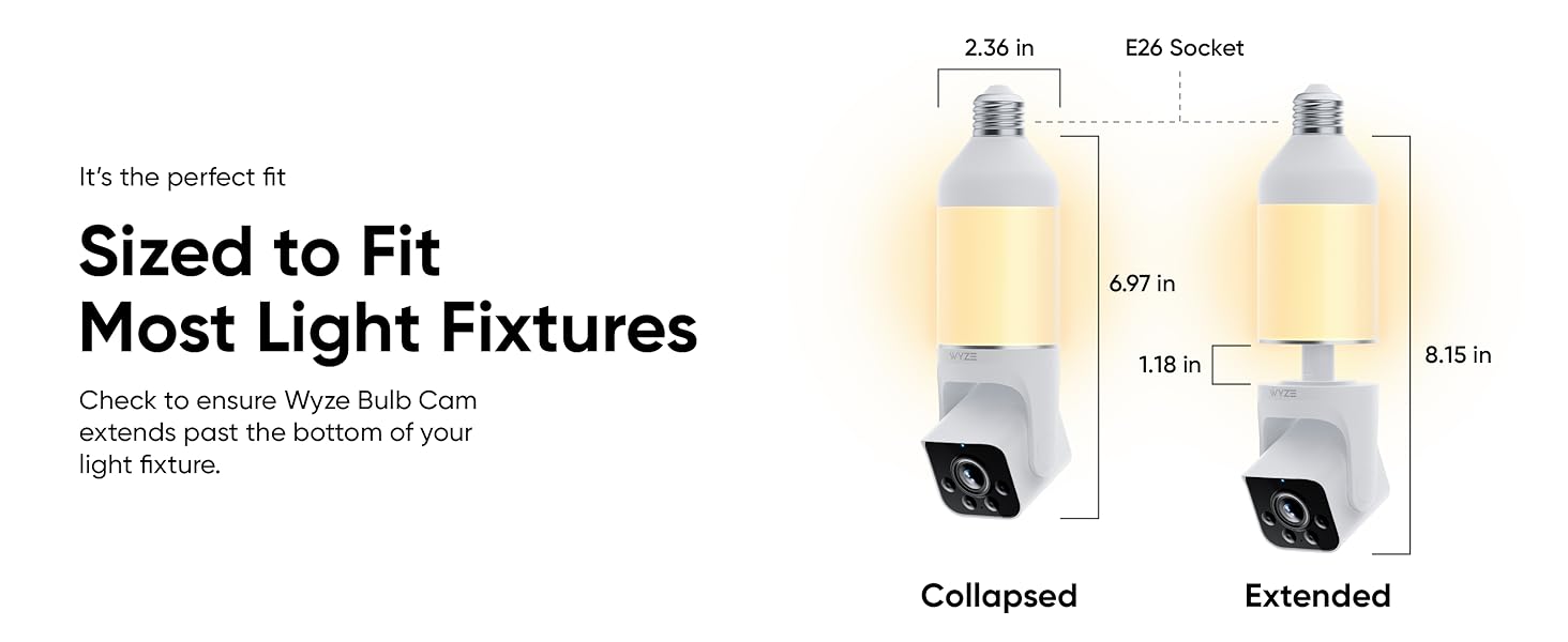 Wyze Bulb Cam Dimensions